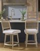 Universal Explore Home™ Oasis Beige Dockside Swivel Counter Stool-1