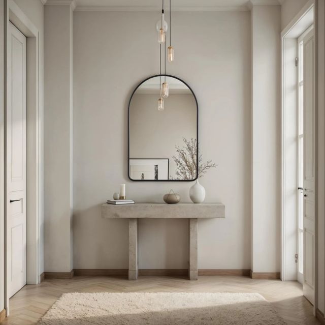 Renwil® Cascais Matte Black Accent Mirror-1