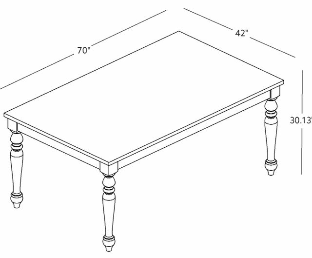 Powell® Trimble Brown Dining Table with Navy Base-2