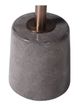 StyleCraft Podium Perch Gray Concrete Round Accent Table with Bronze Base-2