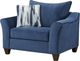 Affordable Furniture 7700 Velour Navy Chair and a Half-2