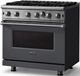 Viking® 5 Series 36" Cast Black Pro Style Natural Gas Range-2