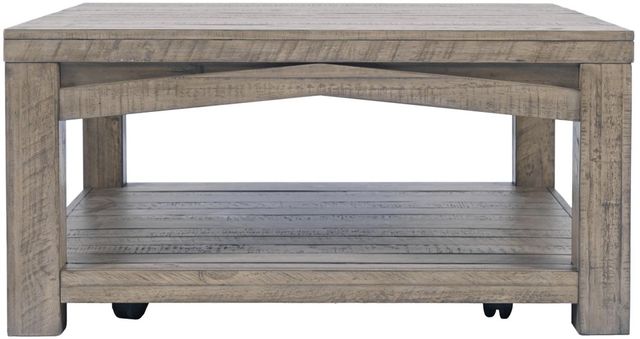 Jofran Inc. Westvale Brown Square Castered Coffee Table-1