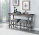 Flexsteel® Plymouth Distressed Graywash Sofa Table with Medium Brown Top-4