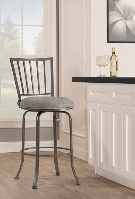 HH2 Home Lynx Gray Swivel Counter Stool-2
