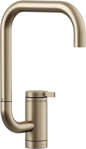 KOHLER® Components® Vibrant Brushed Bronze 13" Single-Handle Bar Sink Faucet with 2-Function Extended-Reach Spout-0