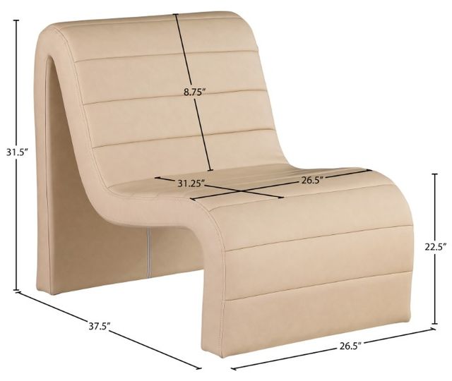 Meridian Furniture Ivy Tan Vegan Leather Accent Chair-2