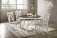 New Classic® Home Furnishings Maisie Brown Round Dining Table with White Base-1