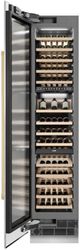 ZLINE Autograph Edition 18" 9.0 Cu. Ft. Triple Zone 68 Bottle Left Hinge Column Wine Cooler in Satin Stainless Steel with Polished Gold Accents-4