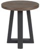 Sunny Designs™ Rowan Brown Round End Table Black Base-0
