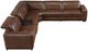 Homelegance® Sutton 6-Piece Brown Power Reclining Modular Sectional with Power Headrests and Charging Ports-2