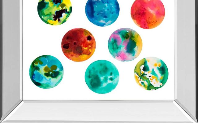 Classy Art Stunning Universe I by LanieLoreth Mirror Framed Wall Art-1