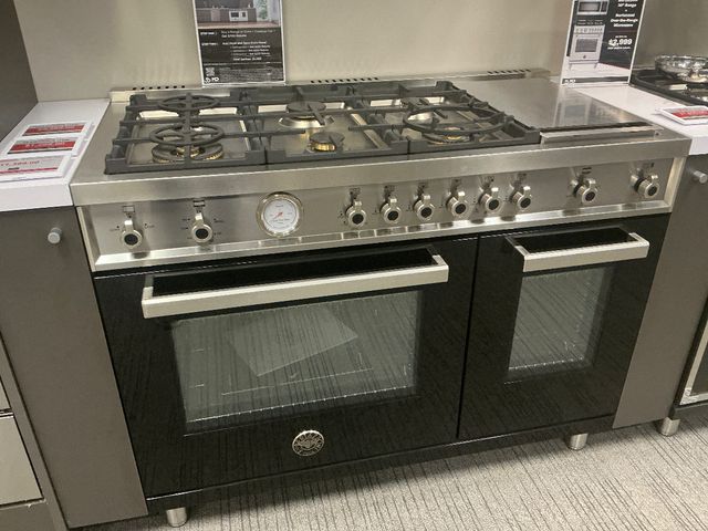 Bertazzoni Professional Series 48" Black Pro Style Gas Range-SER# 3134-0