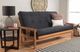 Kodiak Furniture Suede Black 8" Coil Hinged Innerspring Full Futon Mattress -2