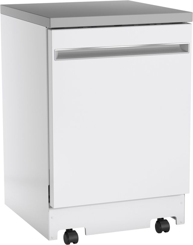GE® 24" White Portable Dishwasher with Sanitize Cycle-4