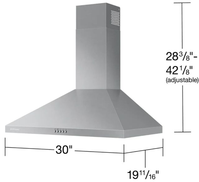 Samsung 30" Stainless Steel Wall Mounted Chimney Range Hood-1
