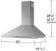 Samsung 30" Stainless Steel Wall Mounted Chimney Range Hood-1