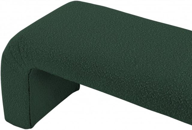 Meridian Furniture Niagara Green 52" Boucle Fabric Bench-3