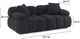 TOV Furniture Calliope Black Loveseat-2