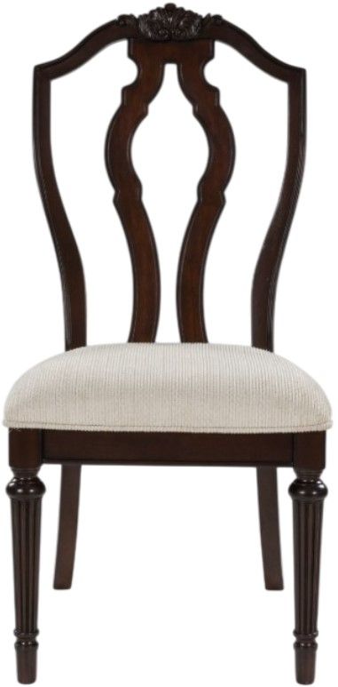 Signature Design by Ashley® Lavinton Cherry Brown/Tan Dining Side Chair-1
