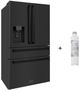 ZLINE 36" 22.5 cu. ft Fingerprint Resistant Black Stainless Steel 4-Door French Door Refrigerator with Ice Maker and Water Filter -3
