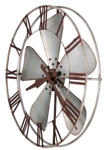 Howard Miller® Mill Shop Aged Silver Gallery Wall Clock-1