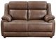Coaster® Ellington Dark Brown Upholstered Padded Arm Loveseat-1