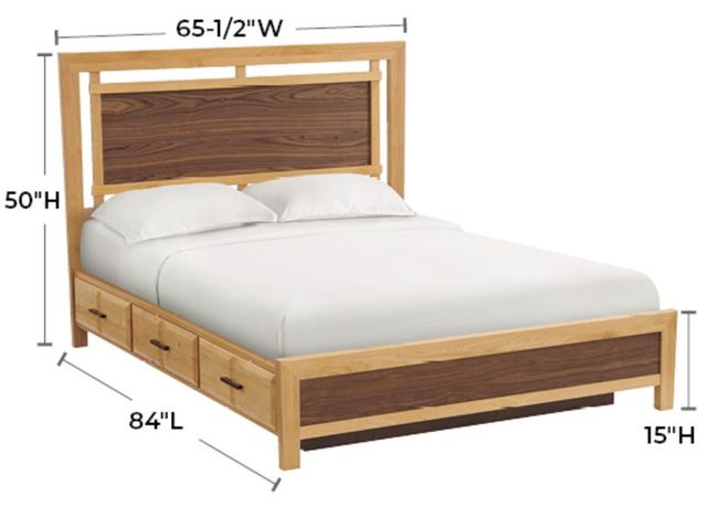 Whittier Wood® Furniture Addison Duet Queen Storage Panel Bed-2