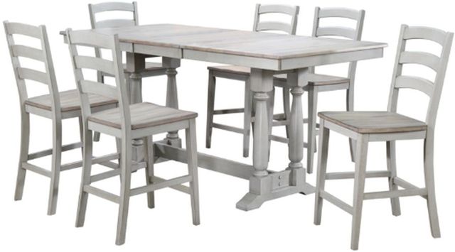 Winners Only® Ridgewood Oat Top Counter Dining Table with Gray Base-2