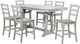 Winners Only® Ridgewood Oat Top Counter Dining Table with Gray Base-2