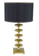 A & B Home Black/Gold Table Lamp with Contemporary Disc Design-0
