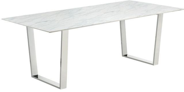 Meridian Furniture Carlton Chrome Dining Table-0
