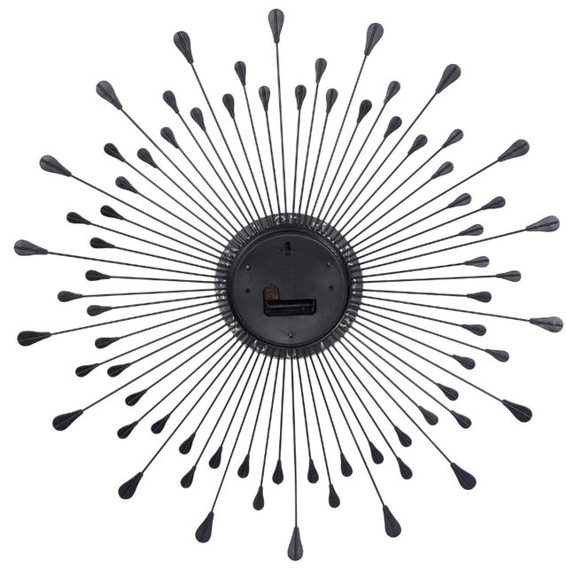 Deco Marche Silver Starburst Wall Clock-2