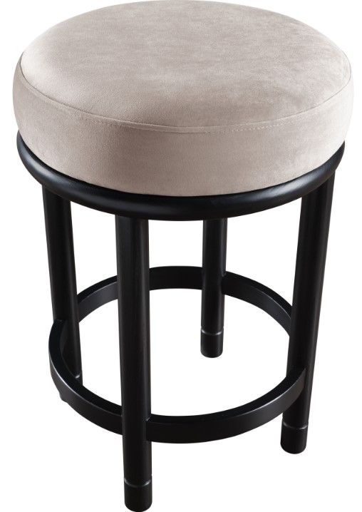 Meridian Furniture Monette Taupe/Black Upholstered Counter Stool-2