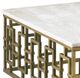 CTH Sherrill Occasional® Chicklet White Square Cocktail Table with Aged Gold Base-1