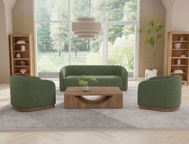 International Furniture Direct Suomi Olive Arm Chair-1