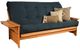 Kodiak Furniture Phoenix Suede Navy/Butternut Queen Futon with Mattress-0