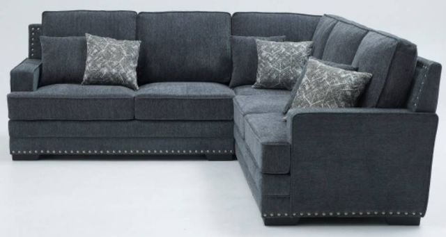 Milton Greens Stars 2-Piece Dark Gray L-Shape Sectionals-2