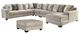 Benchcraft® Ardsley 2-Piece Pewter Sectional with Ottoman-0