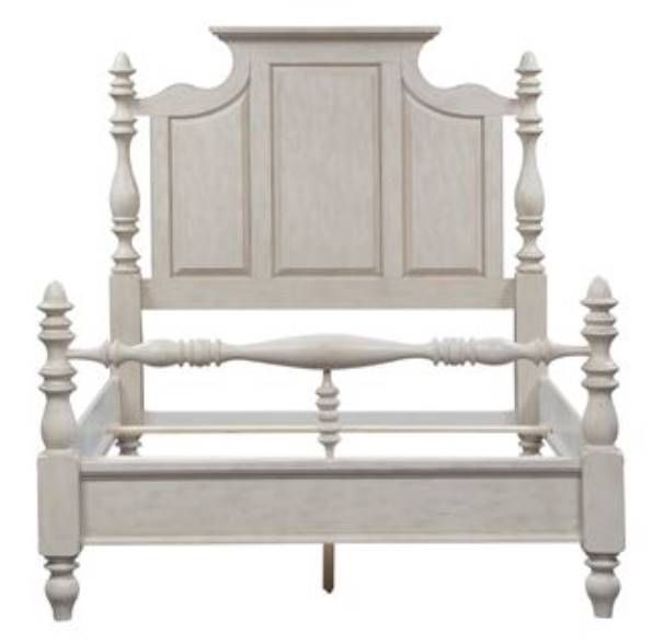 Liberty Furniture High Country Antique White Poster Bed-1