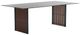 Caracole® Pinstripe Dark Smoked Bronze Glass Top Dining Table with Dark Chocolate Base-0