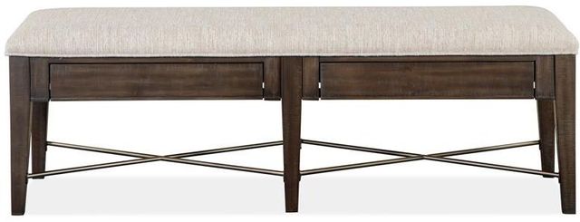 Magnussen Home® Westley Falls Graphite Bench with Upholstered Seat-0