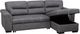 Titus Furniture Grey Pull-Out Sofa Sleeper Sectional and Reversible Chaise -4