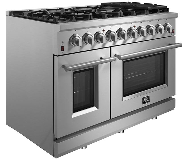 FORNO® Massimo Series 48" Stainless Steel Pro Style Gas Range-3