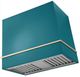 AGA Loge 36" Salcombe Blue Wall Mounted Range Hood with Polished Brass Trim-0