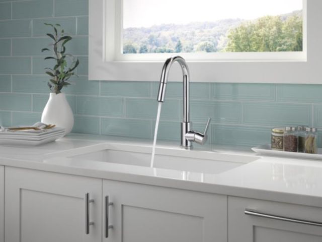 Peerless Precept® Chrome 16" Single Handle Pull-Down Kitchen Faucet-2