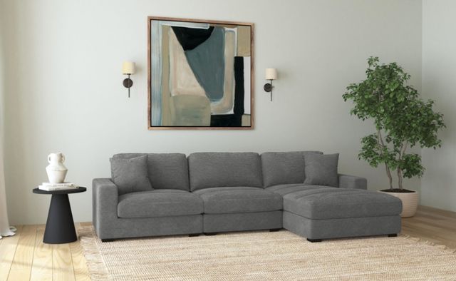 Elements International Arizona 3-Piece Steno Charcoal Right-Arm Facing Sectional and Chaise-1