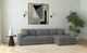 Elements International Arizona 3-Piece Steno Charcoal Right-Arm Facing Sectional and Chaise-1
