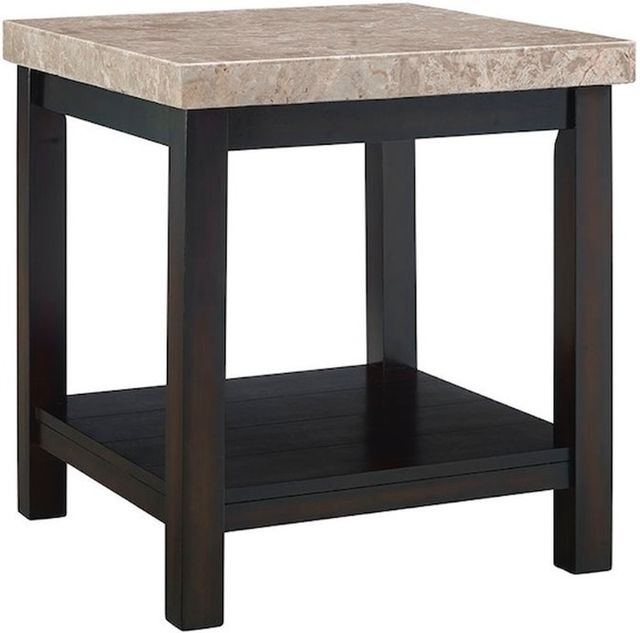 Elements International Kansas Espresso 3-Piece Beige/Espresso Occasional Table Set-2