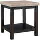 Elements International Kansas Espresso 3-Piece Beige/Espresso Occasional Table Set-2